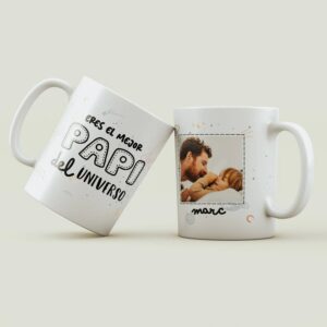 Taza Personalizada «Mejor Papá del Universo» con Foto y Nombre