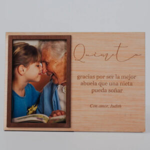 Marco de Madera Personalizado con Foto «Quimeta»