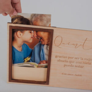 Marco de Madera Personalizado con Foto "Quimeta" - Imagen 5